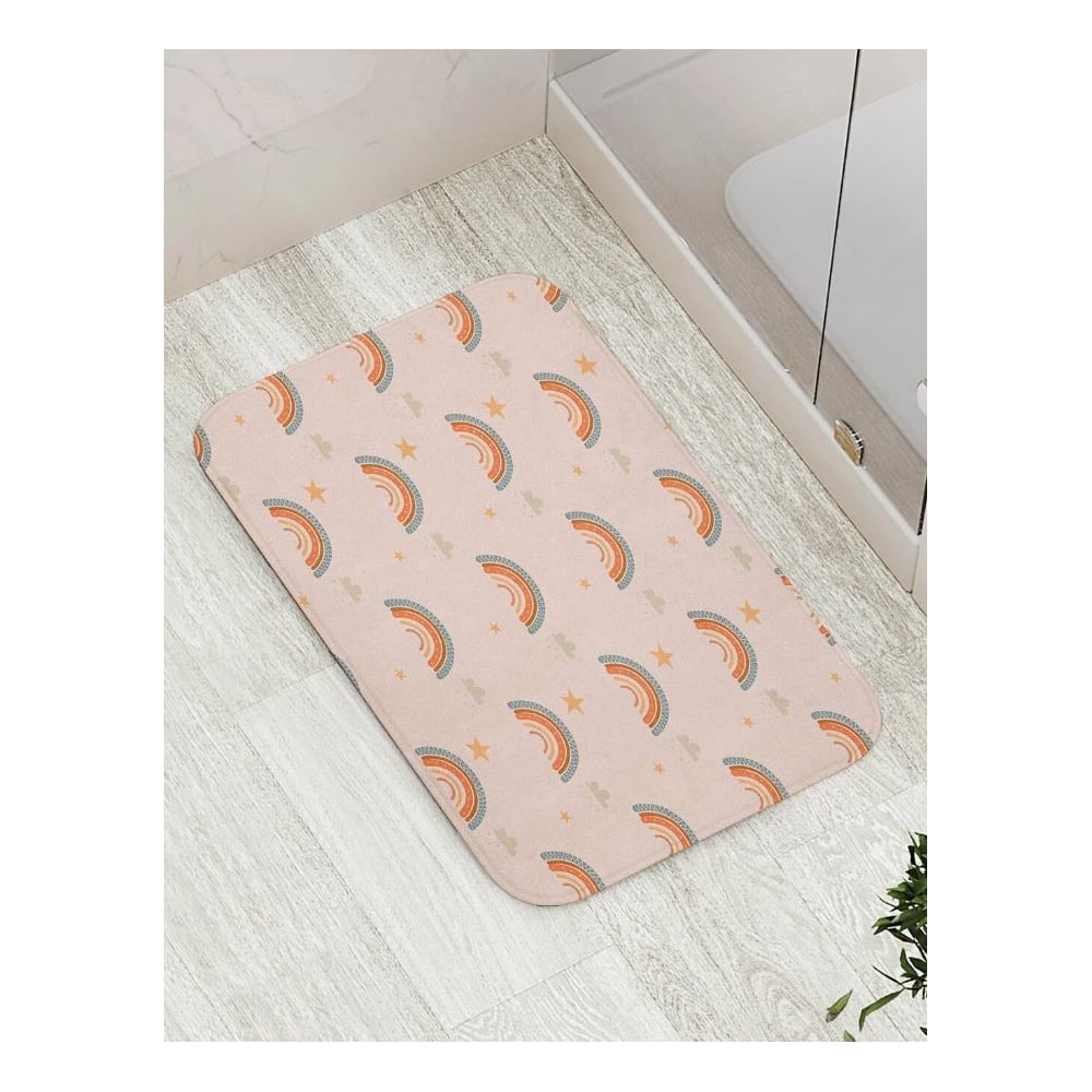 Изображение товара Противоскользящий коврик для ванной JoyArty Нежная радуга 52x77 см