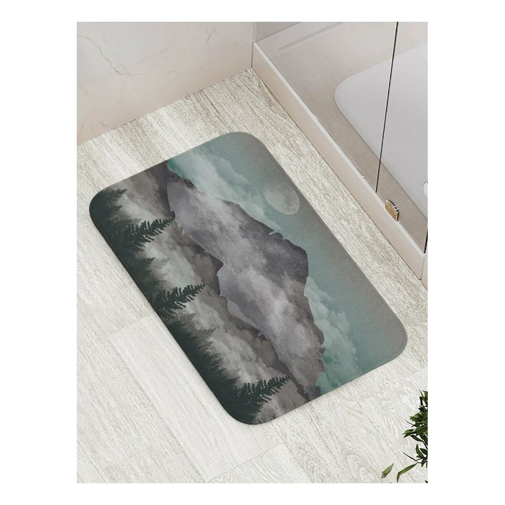 Изображение товара Противоскользящий коврик для ванной и туалета JoyArty Ночной пейзаж 52x77 см