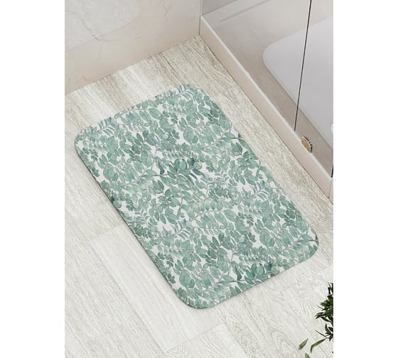 Изображение товара Противоскользящий коврик для ванной и туалета JoyArty "Полотно листьев" 52x77 см bath_423864