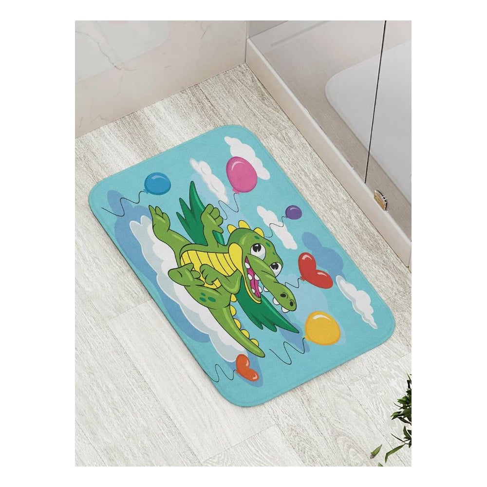 Изображение товара Противоскользящий коврик для ванной и туалета JoyArty Праздник дракоши 52x77 см