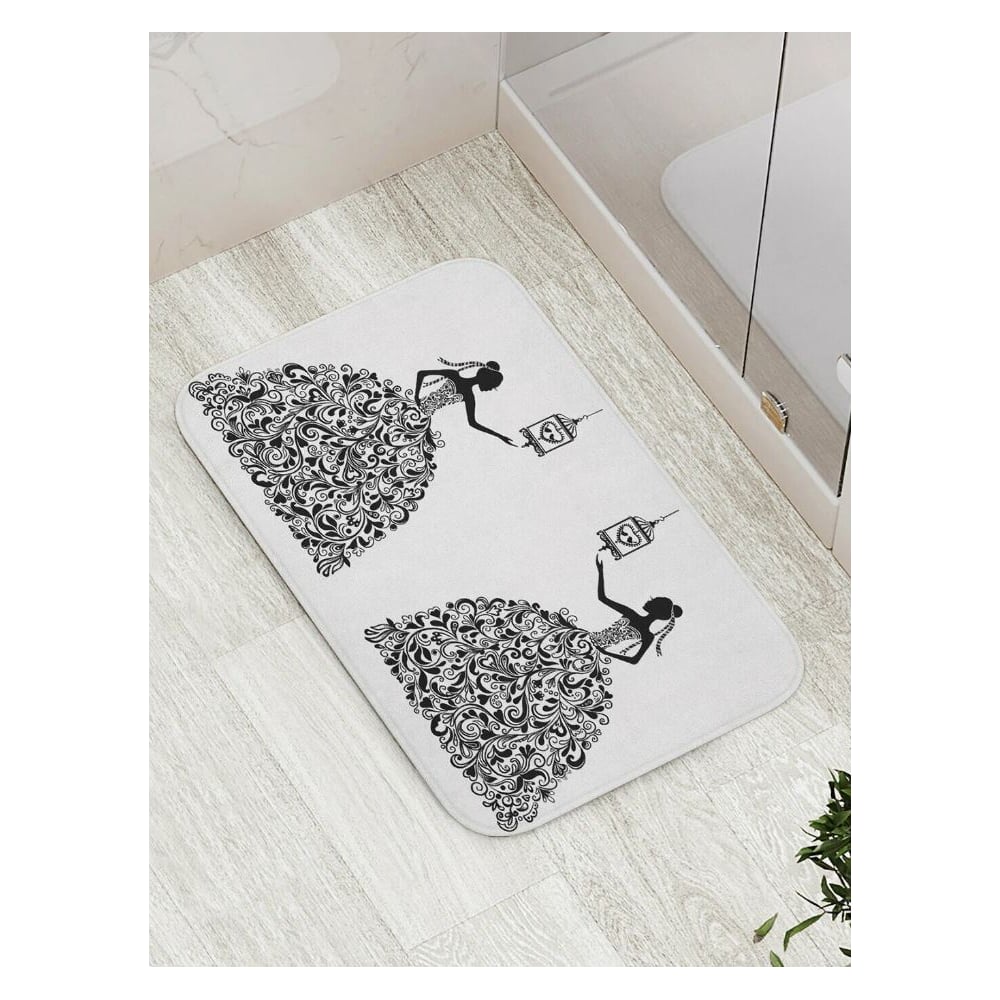 Изображение товара Противоскользящий коврик для ванной JoyArty Принцесса 52x77 см с антискользящим покрытием