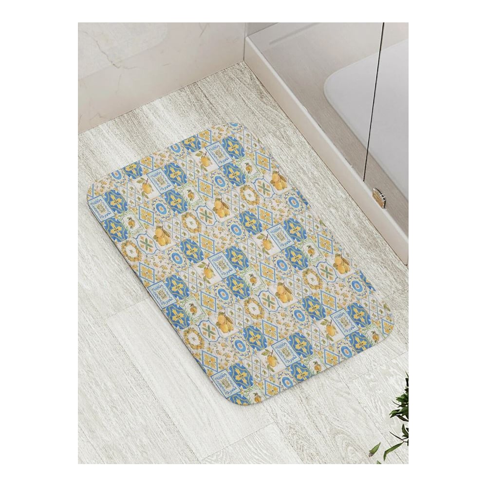 Изображение товара Противоскользящий коврик для ванной и туалета JoyArty Пэчворк 52x77 см