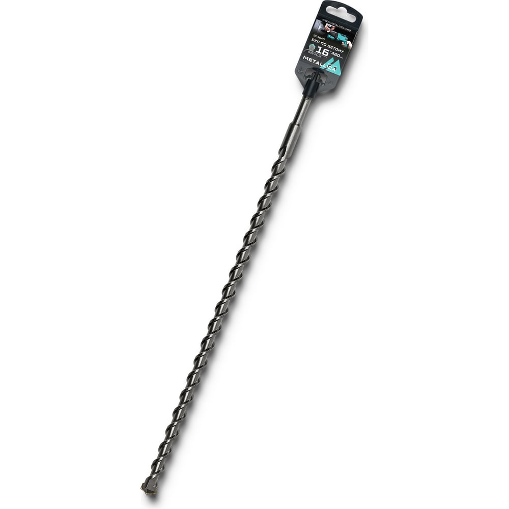 Изображение товара Бур по бетону SDS-plus 16x460x400 мм, напайка с центром, 2 спирали METALLICA Optima 904640
