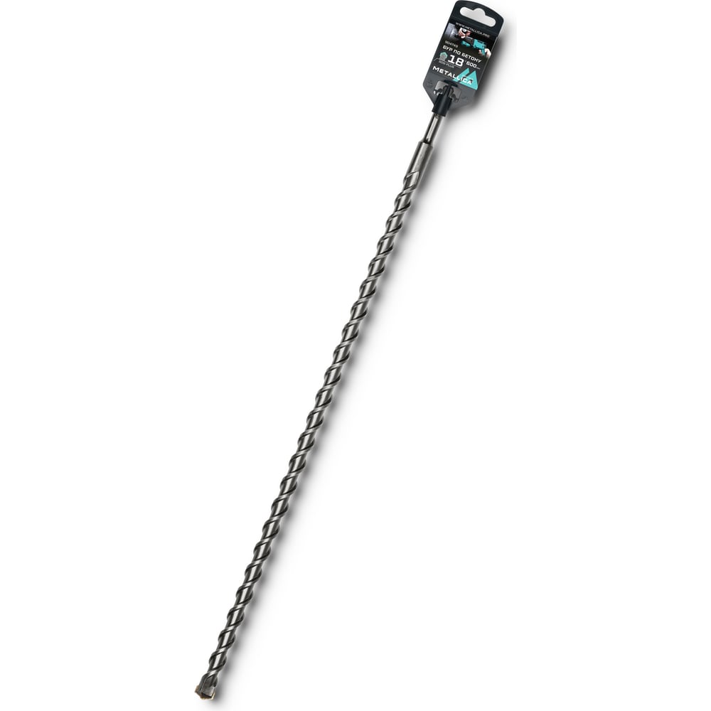 Изображение товара Бур по бетону SDS-plus 18x600x550 мм, напайка с центром, 2 спирали METALLICA Optima 904749