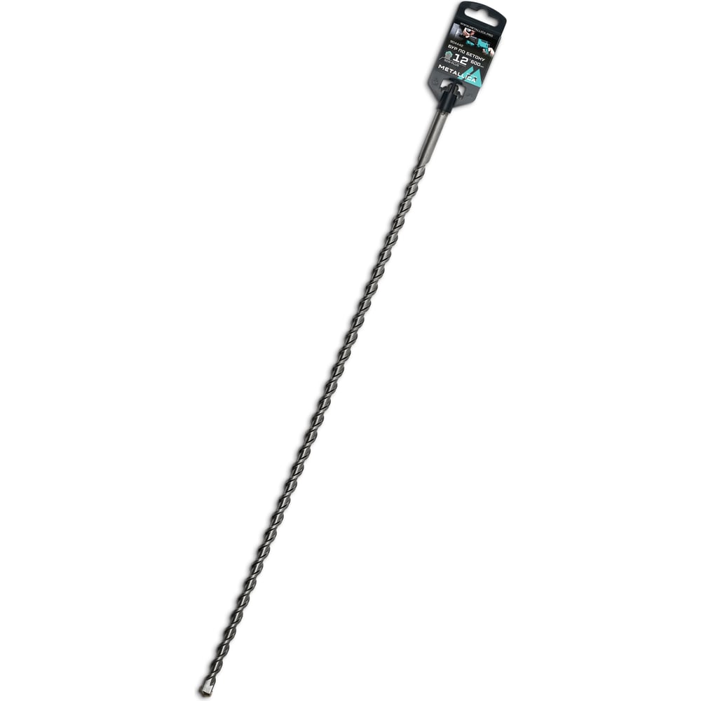 Изображение товара Бур по бетону SDS-plus 12x600x550 мм, напайка с центром, 2 спирали METALLICA Optima 904442