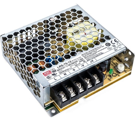 Изображение товара Источник питания Mean Well AC/DC LRS-75-12 Т02293043
