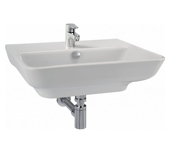 Изображение товара Раковина JACOB DELAFON STRUKTURA EGF112-00 50x40, с отверстием для смесителя, слив-перелив, белый 00000061304