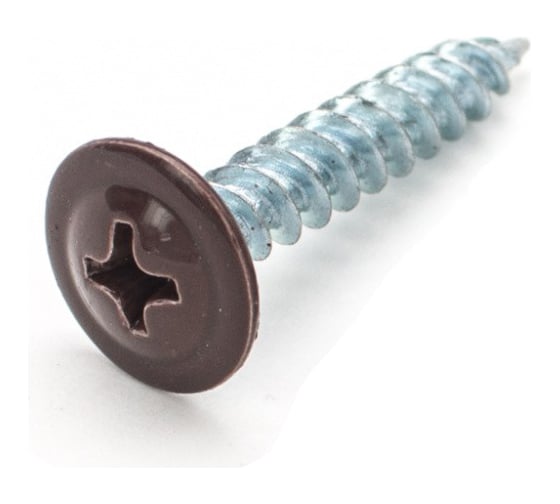 Изображение товара Саморезы с пресс-шайбой Госкреп 4,2х16мм коричневые RAL8017 35 шт., подвес 1-0017310