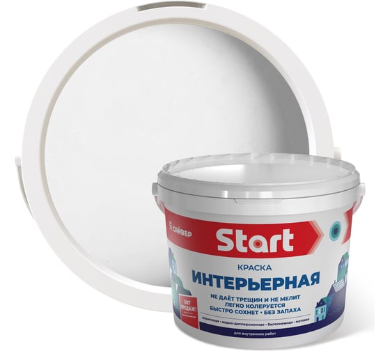 Изображение товара Краска интерьерная Start акриловая 14 кг 4607074779663