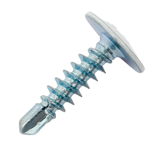 Изображение товара Саморезы с пресс-шайбой Госкреп со сверл. 4,2х16мм белые RAL9003 35 шт., подвес 1-0017420