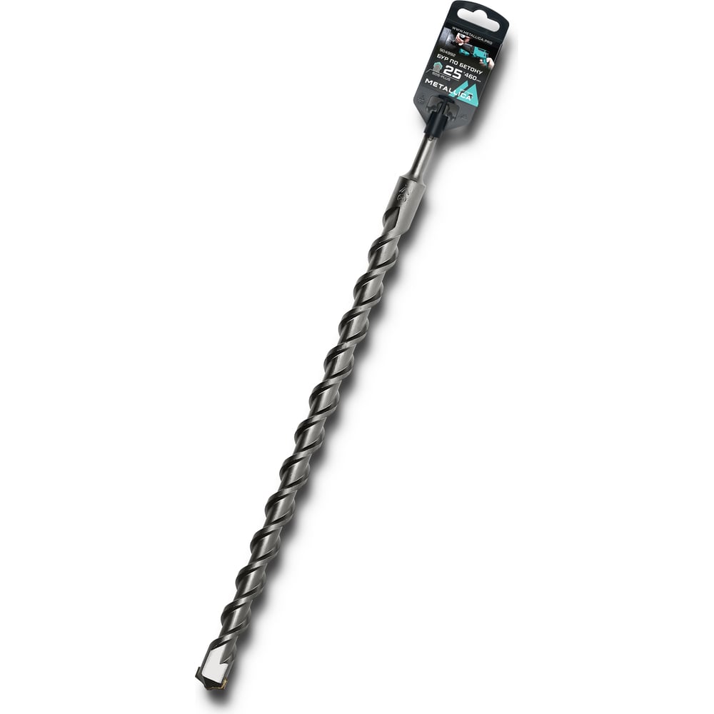 Изображение товара Бур по бетону METALLICA Optima 25x460x400 SDS-plus 2 спирали Изображение товара Бур по бетону METALLICA Optima 25x460x400 SDS-plus 2 спирали