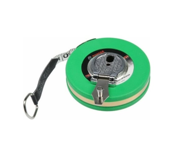 Изображение товара Лента ТУНДРА мерная геодезическая фибергласовая, закрытый корпус, 50 м х 13 мм 3714809