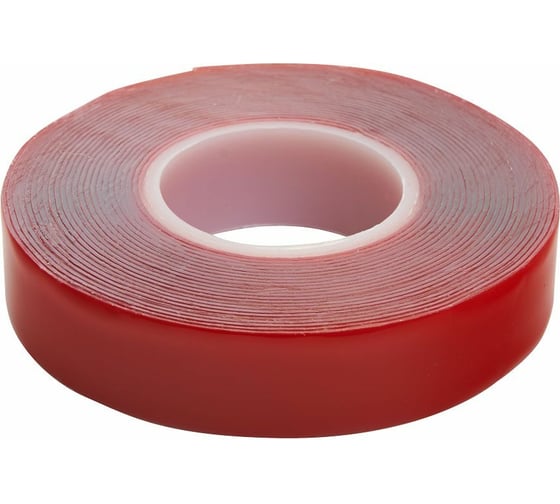 Изображение товара Акриловая двусторонняя клейкая лента STEKKER 0,8х18мм, длина 5м, прозрачный 39146