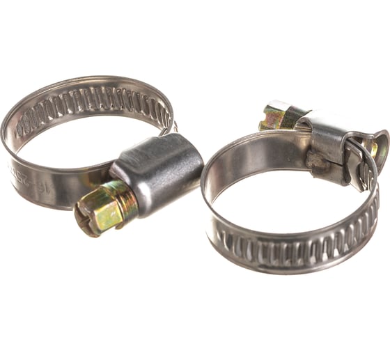 Изображение товара Червячный  хомут Госкреп нержавеющий 16-25 мм, 2 шт. 11-0013810