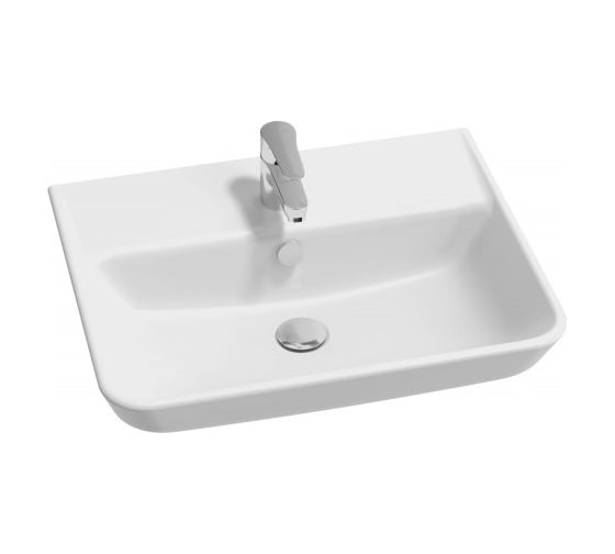 Изображение товара Раковина JACOB DELAFON EGD112-00 60x48 с отверстием для смесителя, слив перелив белый 00000060560