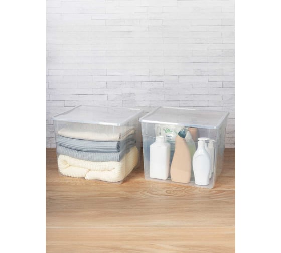 Изображение товара Комплект ящиков Econova 34 л, 2 шт., бесцветный 43522890122