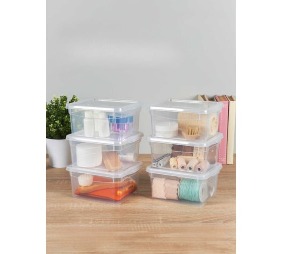 Изображение товара Комплект ящиков Econova 2 л, 6 шт., бесцветный 43522910122