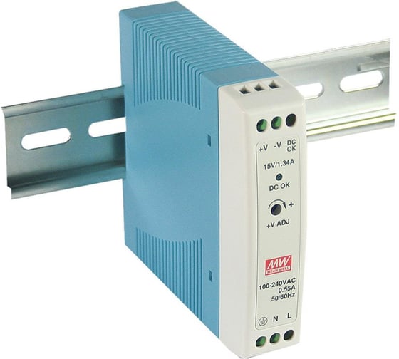 Изображение товара Источник питания Mean Well AC/DC MDR-20-15 Т00249983