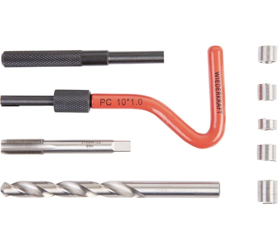 Изображение товара Набор для восстановления резьбы WIEDERKRAFT M10x1.0, 16 предметов WDK-ST1010