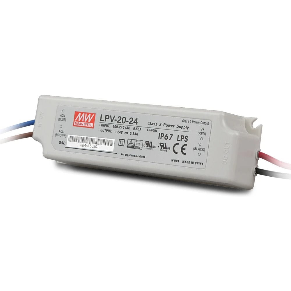 Изображение товара Источник питания Mean Well AC/DC LPV-20-24 Т00274073 20 Вт IP67 надежное решение
