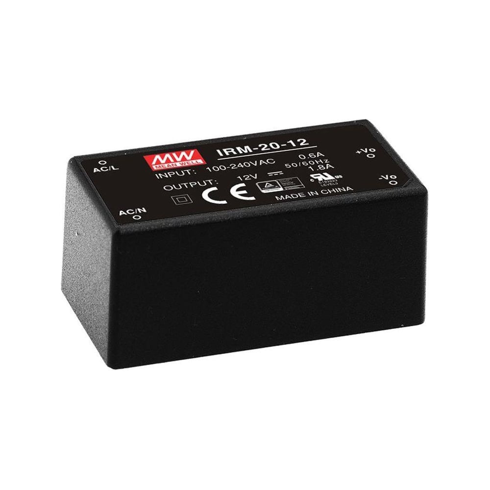 Изображение товара Источник питания Mean Well AC/DC IRM-20-12 Т02163793 Изображение товара Источник питания Mean Well AC/DC IRM-20-12 Т02163793