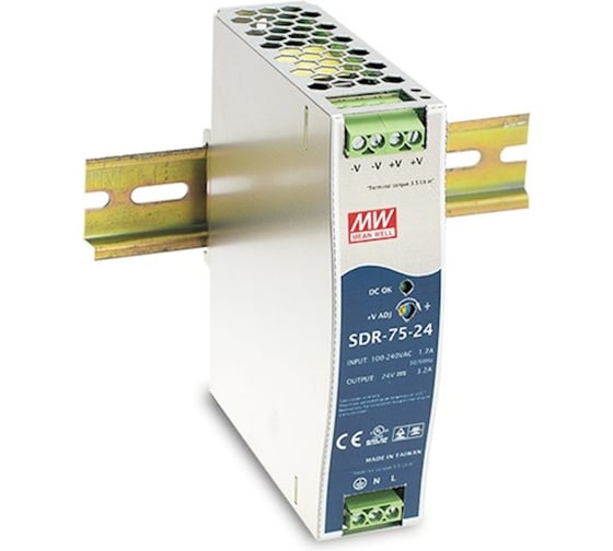 Изображение товара Источник питания Mean Well AC/DC SDR-75-24 Т02163774