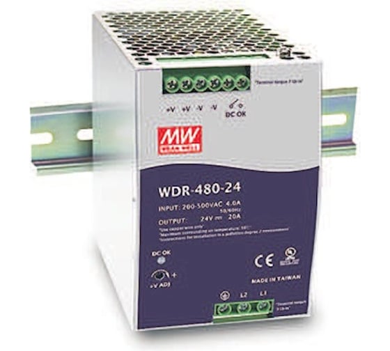 Изображение товара Источник питания Mean Well AC/DC WDR-480-24 Т00299118