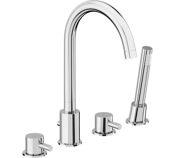 Изображение товара Смеситель на борт ванны Damixa Scandinavian Pure четырёхсекционный, хром 360400000