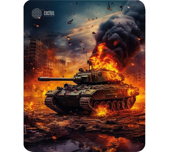 Изображение товара Коврик для мыши CACTUS Burning tank 300x250x3 мм (CS-MP-D04M) 1935328