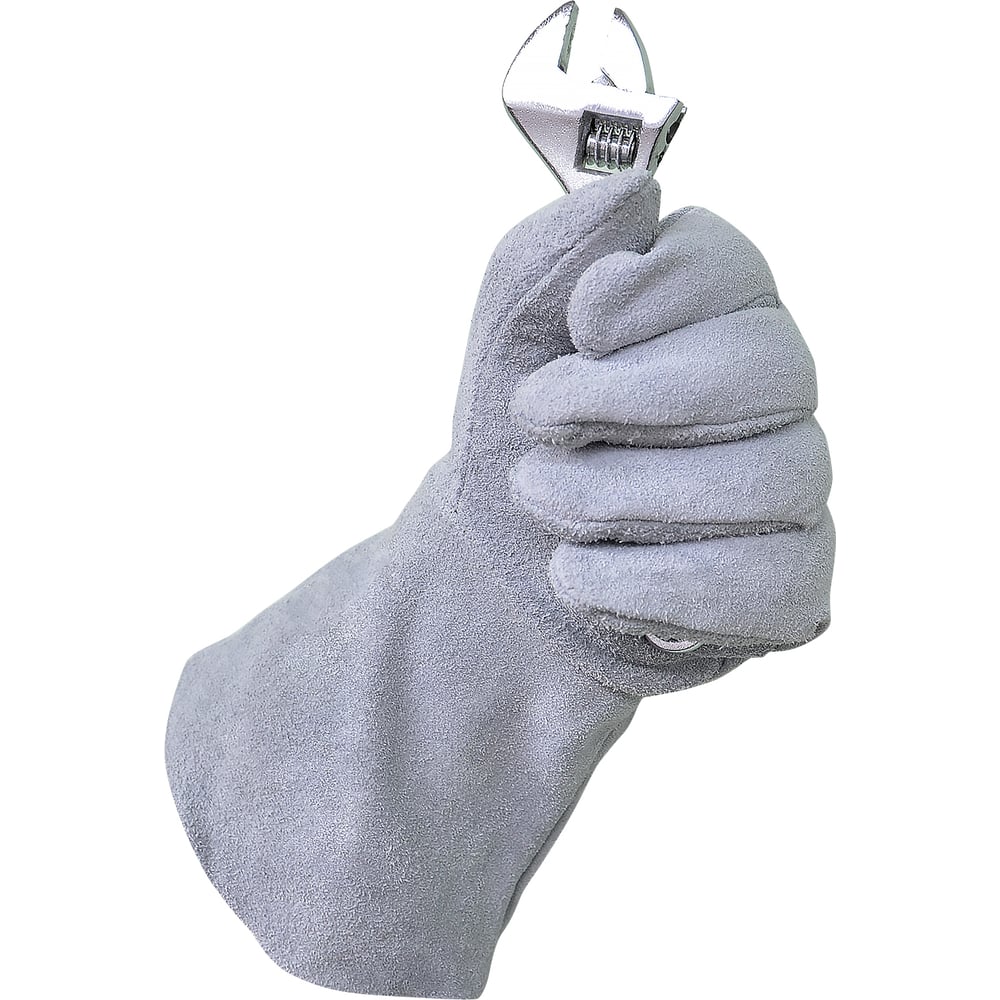 Изображение товара Краги спилковые КРС ARCTICUS серые АВ длина 35 см размер 10, 3 пары сварочные перчатки