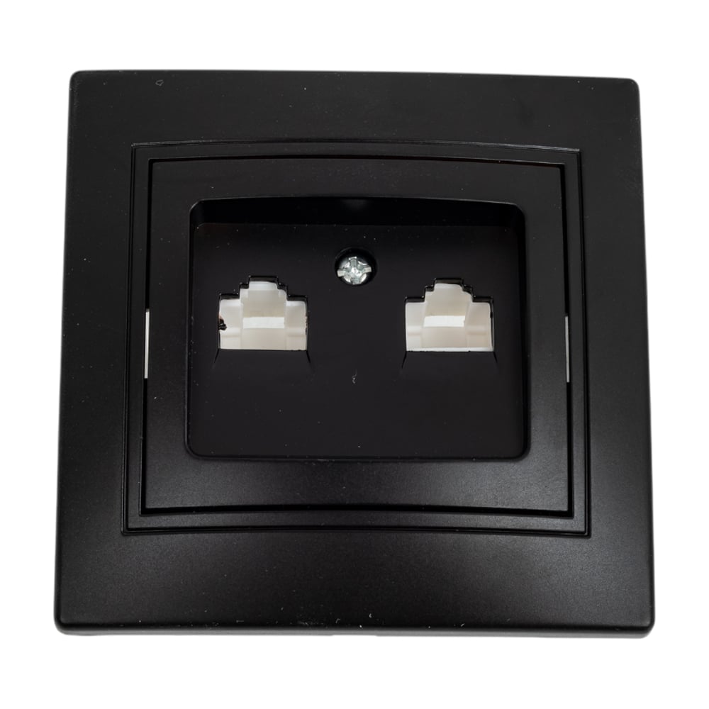 Изображение товара Розетка информационная Intro Solo 4-304-05 2xRJ45 антрацит