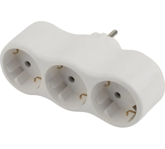 Изображение товара Разветвитель электрический Intro TR3e-W 3 розетки с заземлением 16А белый, Б0055359