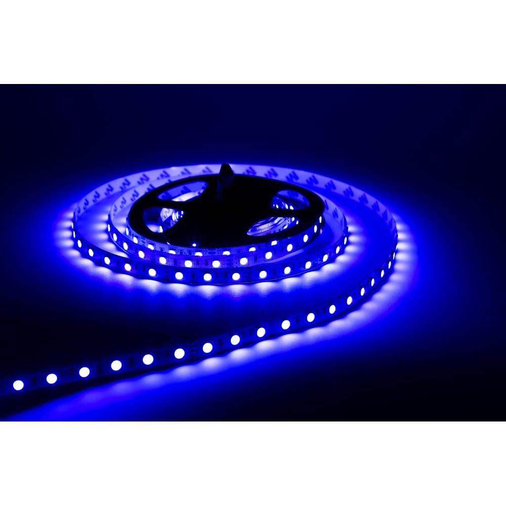 фото Светодиодная лента urm smd 5050, 60 led, 220 в, 14.4 вт, ip67, синий с10116