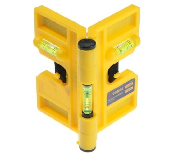 Изображение товара Уровень ТУНДРА угловой магнитный складной, 3 глазка 3652378