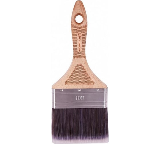 Изображение товара Малярная кисть ROLLINGDOG DOBERMAN BTX1000 4" (100 мм), прямой срез, щетина 100% премиальная синтетическая нить 10657