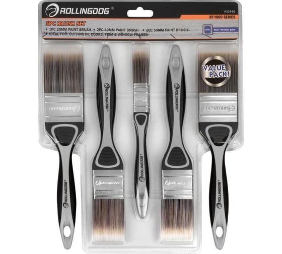 Изображение товара Набор кистей ROLLINGDOG BT1000 20/40/40/50/50 мм, полиэстер, серия Professional 10440