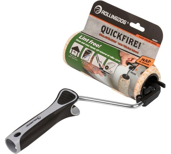 Изображение товара Валик с бюгелем ROLLINGDOG QUICKFIRE SuperMicro 180 мм, ворс 9.5 мм, микрофибра 60257