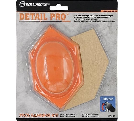 Изображение товара Набор для ручной шлифовки ROLLINGDOG №2 7 предметов 81040