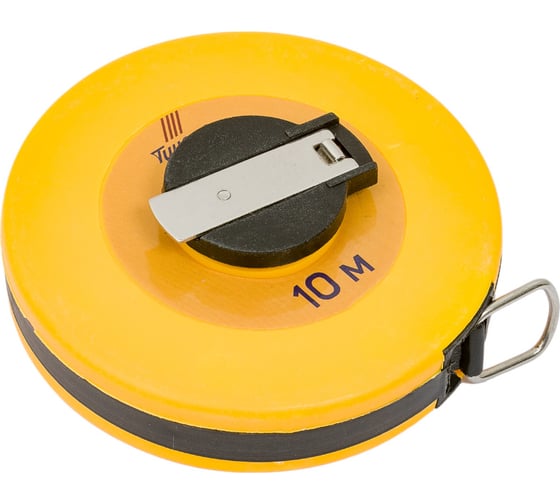 Изображение товара Лента ТУНДРА мерная геодезическая фибергласовая, закрытый корпус, 10 м х 13 мм 3714806