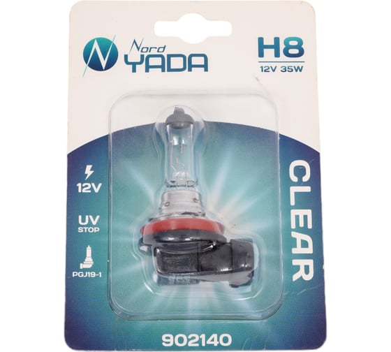 Изображение товара Лампа Nord-Yada H8 12V 35W CLEAR 1шт, блистер TM Nord YADA 902140