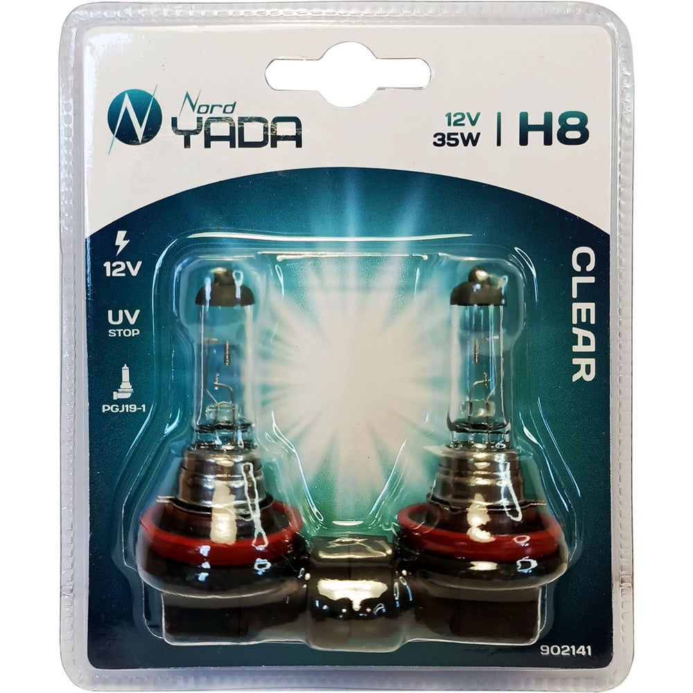 Изображение товара Лампа автомобильная галогенная H8 12V 35W CLEAR 2шт