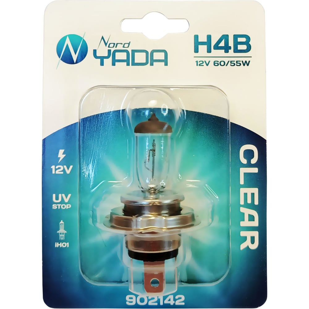 Изображение товара Лампа автомобильная H4B 12V 60/55W мал. цоколь CLEAR Nord Yada Изображение товара Лампа автомобильная H4B 12V 60/55W мал. цоколь CLEAR Nord Yada