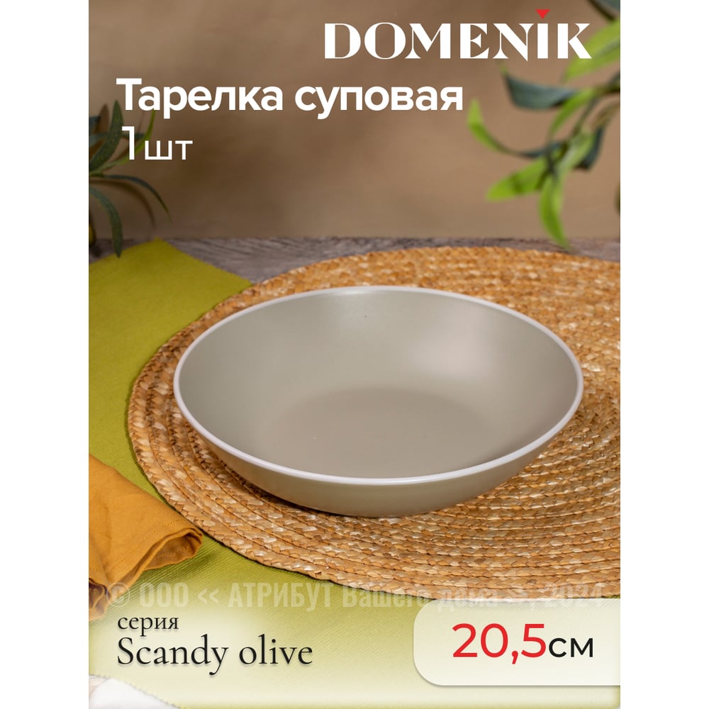 Изображение товара Тарелка суповая SCANDY OLIVE 20.5см DOMENIK DMD113