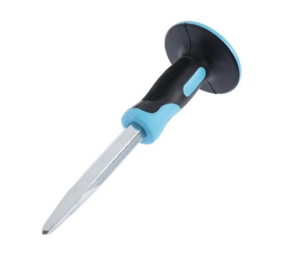 Изображение товара Зубило TUNDRA пикообразное сталь 45, хромированное, 2К рукоятка, 250 мм 477450