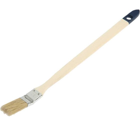 Изображение товара Кисть ТУНДРА радиаторная натуральная щетина, деревянная ручка, 1", 25 мм 881545