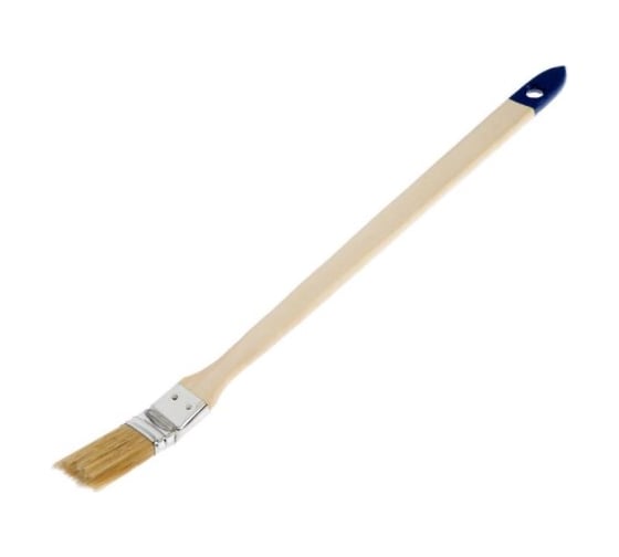Изображение товара Кисть ТУНДРА радиаторная натуральная щетина, деревянная ручка, 3", 75 мм 881549
