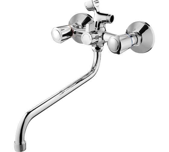 Изображение товара Двуручный смеситель для ванны RUSH Pioneer с поворотным изливом, хром PI7950-51