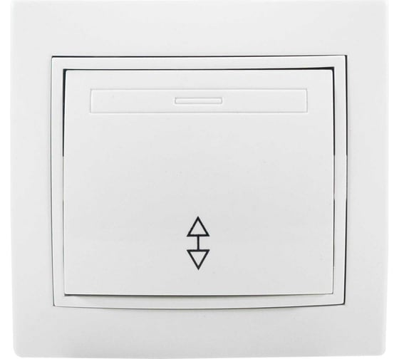 Изображение товара Одноклавишный проходной выключатель Jilion белый 9533120