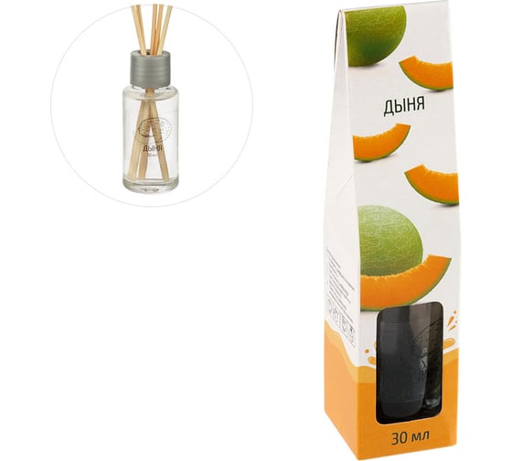 Изображение товара Диффузор для дома с палочками Волшебная страна 30 мл, аромат "Дыня" 107507