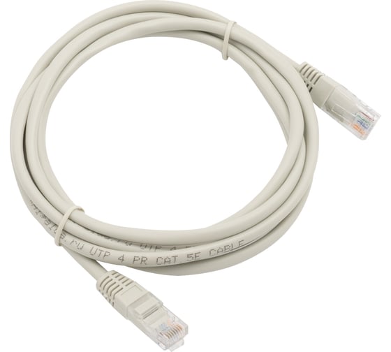 Изображение товара Кабель патч-корд A1 2 м., U/UTP, 5e, медь, серый A1-LCU5E-C-2M